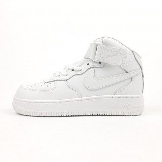 Зимние кроссовки NIKE AIR FORCE 1 MID TRIPLE WHITE білі високі | Зимняя обувь | . Киев. фото 1 Зимние кроссовки NIKE AIR FORCE 1 MID TRIPLE WHITE білі високі | Зимняя обувь | . Киев. фото 1