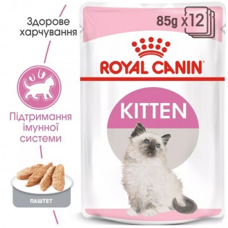 Вологий корм для котів Royal Canin Kitten Loaf
Повнораціонний вологий корм для к. . фото 3