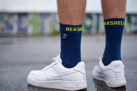 
 
Опис водонепроникних шкарпеток DexShell Ultra Thin Crew, синій/жовтий:
 Водон. . фото 15