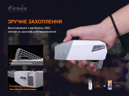 Опис ліхтар ручний з автономним живленням Fenix E-STAR
Ліхтар моделі Fenix E-STA. . фото 8