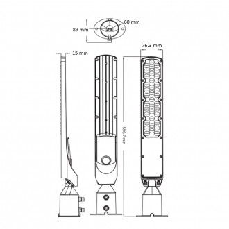 Светильник уличный LED ROCKET-100 6400K. . фото 3