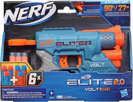 У комплекті:
Бластер
6 Стріл (2 кольорів Nerf Elite 2.0)
Характеристики продукту. . фото 2