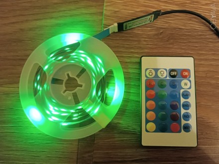 Светодиодная лента RGB 5050. 5 м. Пульт ДУ.7 цветов. 4 шт.. Киев. фото 1 Светодиодная лента RGB 5050. 5 м. Пульт ДУ.7 цветов. 4 шт.. Киев. фото 1
