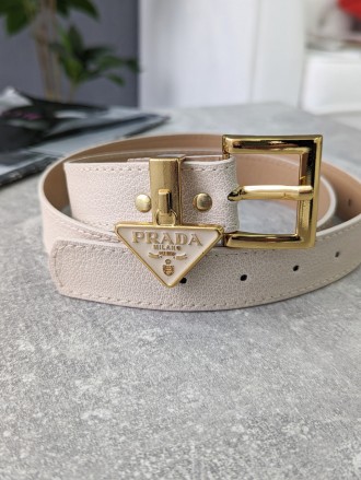 Ремінь жіночий Prada молочний. Київ. фото 1 Ремінь жіночий Prada молочний. Київ. фото 1