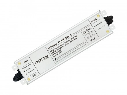 Блок живлення імпульсний PROLUM Slim 250W 12V (IP67, 20,83А) Series "WPS". Бровары. фото 1 Блок живлення імпульсний PROLUM Slim 250W 12V (IP67, 20,83А) Series "WPS". Бровары. фото 1