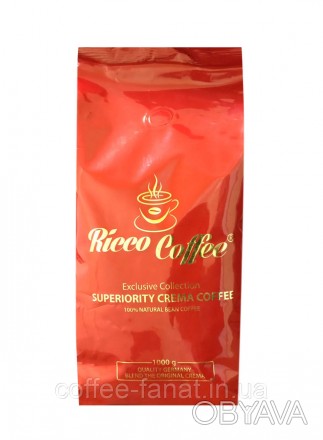 Купаж зернової кави Ricco Coffee Superiority Crema Coffee з 10% арабіки та 90% р. . фото 1