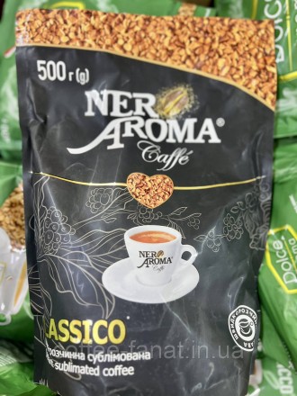  
Розчинна кава Nero Aroma Caffe Classico 500 г - натуральна розчинна кава Nero . . фото 2