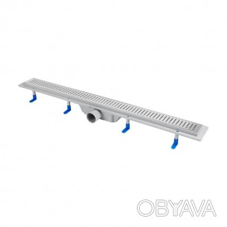 Трап Qtap Dry FB304-900 линейный с сухим затвором и нержавеющей решеткой 900х73