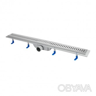 Трап Qtap Dry FA304-900 линейный с сухим затвором и нержавеющей решеткой 900х73