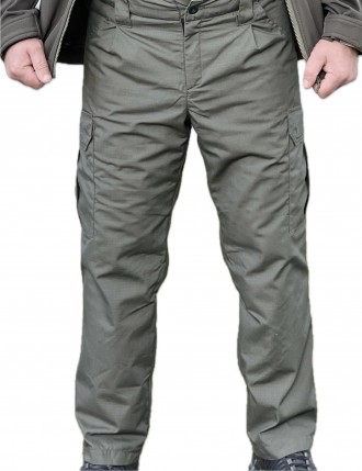 Штани утеплені ріп-стоп на підладці фліс ОЛИВА, р.48/50, зріст 182/188см. Суми. фото 1