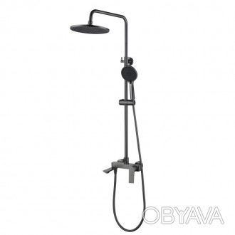 Душевая система Qtap Vlasta New QTVLA111GMB45651 в исполнении Gunmetal Black PVD. . фото 1