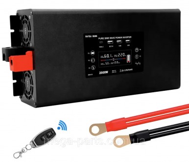 Перетворювач DatouBoss DN-03 DC-AC 12-220V (2000/4000W) з чистою синусоїдою — це. . фото 5