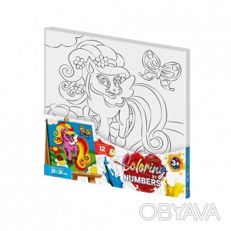 Креативна творчість "Розмальовка за номерами "Coloring by numbers" 31см*31см с.1. . фото 1