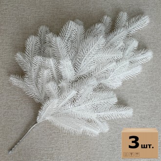 Гілка ялинки штучна Lux 60 см біла (упаковка 3 штуки). Луцьк. фото 1 Гілка ялинки штучна Lux 60 см біла (упаковка 3 штуки). Луцьк. фото 1