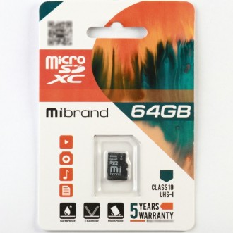Карта пам'яті Mibrand microSDHC Class 10 UHS-I, 64GB. Дніпро. фото 1 Карта пам'яті Mibrand microSDHC Class 10 UHS-I, 64GB. Дніпро. фото 1