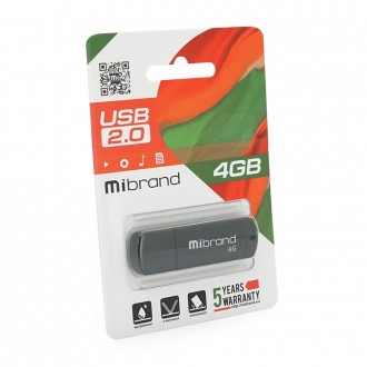 Флеш-накопичувач Mibrand Grizzly, USB 2.0, 4GB, Blister. Дніпро. фото 1 Флеш-накопичувач Mibrand Grizzly, USB 2.0, 4GB, Blister. Дніпро. фото 1