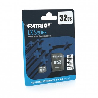 Карта пам'яті Patriot LX microSDHC Class 10 UHS-I, 32GB. Дніпро. фото 1 Карта пам'яті Patriot LX microSDHC Class 10 UHS-I, 32GB. Дніпро. фото 1