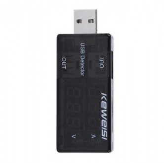 USB тестер Keweisi KWS-10VA напруги (3-8V) і струму (0-3A), Black. Дніпро. фото 1 USB тестер Keweisi KWS-10VA напруги (3-8V) і струму (0-3A), Black. Дніпро. фото 1