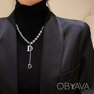 Колье женское с кулоном D 14880 50 см серебристая