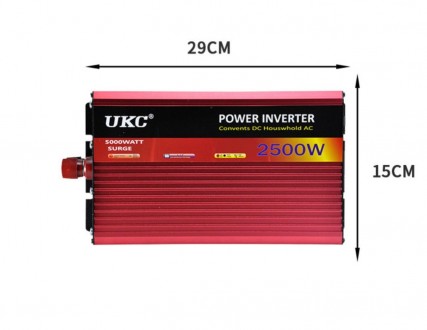 Інвертор 12V-220 "UKC 2500W", перетворювач напруги 12V-220V - Модифікована синус. . фото 5