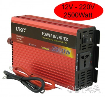 Інвертор 12V-220 "UKC 2500W", перетворювач напруги 12V-220V - Модифікована синус. . фото 1