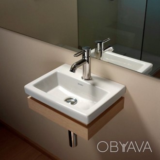 Унітаз підвісний Duravit 2nd Floor + cидіння з кришкою + умивальник, фото 2