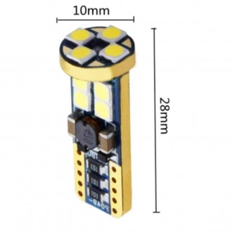 Надяскраві W5W LED-лампи T10 3030-12CAN. Встановлюються замість традиційної ламп. . фото 3