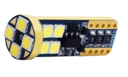 Надяскраві W5W LED-лампи T10 3030-12CAN. Встановлюються замість традиційної ламп. . фото 4