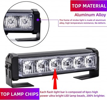 Стробоскоп-мигалка складається з 2х ліхтарів по 6 лізованих діодів у кожному ЧЕР. . фото 7