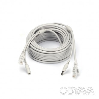 Патч-корд (комбінований за крученою парою) RJ-45 + DC — повністю готовий кабель . . фото 1