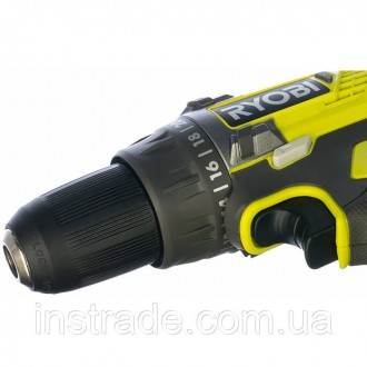 Аккумуляторная дрель-шуруповерт RYOBI R18DD3-215S ONE+ – это компактный инструме. . фото 6