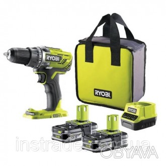 Аккумуляторная дрель-шуруповерт RYOBI R18DD3-215S ONE+ – это компактный инструме. . фото 1