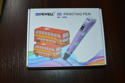 3D ручка Myriwell 2 RP100B (Оригинал) голубая с LCD экраном + комплект Эко-пласт. . фото 6