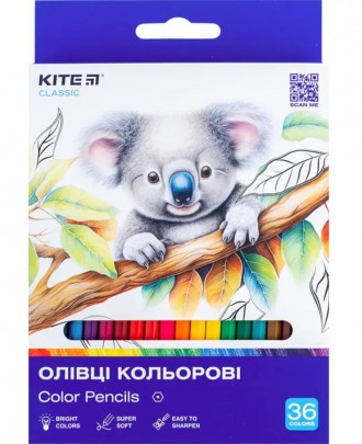 
Цветные карандаши Kite K-055 Classic перенесут на альбомный лист самые яркие ху. . фото 2