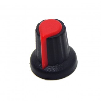 Черный колпачок для потенциометра с красной меткой. Киев. фото 1