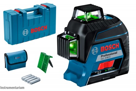 Описание
 
Bosch GLL 3-80 G
Линейный лазерный нивелир Bosch GLL 3-80 G излучает . . фото 3