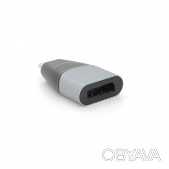 Переходник Type-C (папа)/Display Port(мама), Black-gray