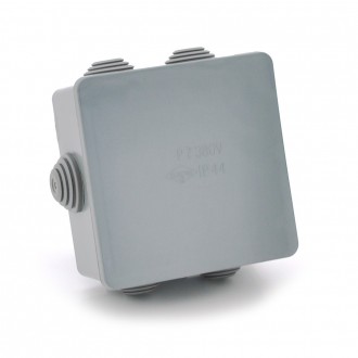 Коробка розподільна зовнішня PIPO Premium Р70 95х95х60мм; IP55; пластик; (РР) 6 гермовводів; сіра; Q24. Дніпро. фото 1 Коробка розподільна зовнішня PIPO Premium Р70 95х95х60мм; IP55; пластик; (РР) 6 гермовводів; сіра; Q24. Дніпро. фото 1