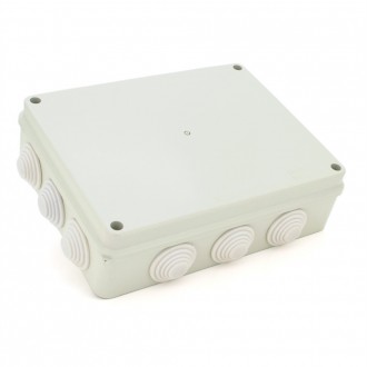 Коробка розподільна зовнішня PIPO Р110 255х200х80 мм; IP55; пластик; (РР) 12 гермовводів; біла; Q11. Дніпро. фото 1 Коробка розподільна зовнішня PIPO Р110 255х200х80 мм; IP55; пластик; (РР) 12 гермовводів; біла; Q11. Дніпро. фото 1