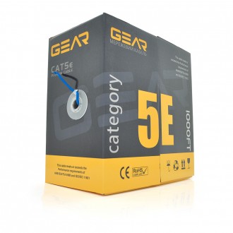 Кабель витая пара GEAR FTP 4x2x0,51 Cat5E, CCA Premium, для внутренних работ, си. Днепр. фото 1 Кабель витая пара GEAR FTP 4x2x0,51 Cat5E, CCA Premium, для внутренних работ, си. Днепр. фото 1