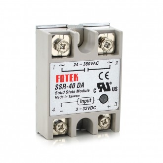 Твердотельное реле Fotek SSR-40DA 40А 24-380В AC. Днепр. фото 1 Твердотельное реле Fotek SSR-40DA 40А 24-380В AC. Днепр. фото 1