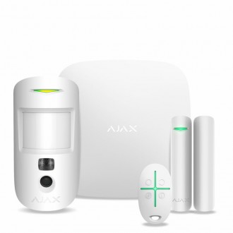Комплект бездротової сигналізації Ajax StarterKit Cam white ( Hub 2/MotionCam/DoorProtect/SpaceControl ). Дніпро. фото 1 Комплект бездротової сигналізації Ajax StarterKit Cam white ( Hub 2/MotionCam/DoorProtect/SpaceControl ). Дніпро. фото 1