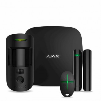 Комплект бездротової сигналізації Ajax StarterKit Cam black ( Hub 2/MotionCam/DoorProtect/SpaceControl ). Дніпро. фото 1 Комплект бездротової сигналізації Ajax StarterKit Cam black ( Hub 2/MotionCam/DoorProtect/SpaceControl ). Дніпро. фото 1