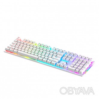 Клавиатура USB Fantech MK855RGB SPACE EDITION, длина кабеля 135см, (Eng), White,