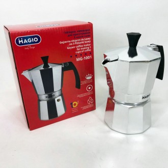 Гейзерна кавоварка Magio MG-1001 150 мл, гейзерна турка для кави, гейзерна кавоварка з нержавіючої сталі. Запоріжжя. фото 1 Гейзерна кавоварка Magio MG-1001 150 мл, гейзерна турка для кави, гейзерна кавоварка з нержавіючої сталі. Запоріжжя. фото 1