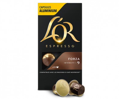 Nespresso капсулы L'OR Espresso Forza ящик 10 уп Неспрессо Франция Льор 100 капс. Киев. фото 1 Nespresso капсулы L'OR Espresso Forza ящик 10 уп Неспрессо Франция Льор 100 капс. Киев. фото 1