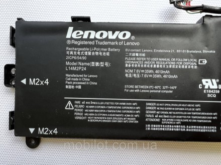 Оригинальная аккумуляторная батарея Lenovo E31-70 (L14M2P24) к ноутбуку с износо. . фото 3