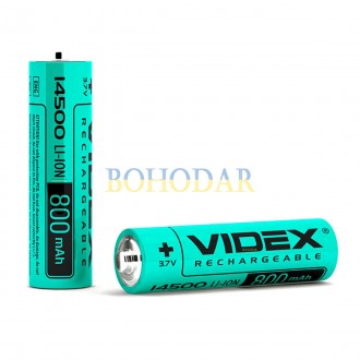 VIDEX 14500 800 MAH ORIGINAL
ПРОФЕСІЙНИЙ АКУМУЛЯТОР (АКУМУЛЯТОРНА БАТАРЕЙКА, БАТ. . фото 4