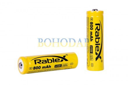 RABLEX 14500 800 MAH ORIGINAL
ПРОФЕСІЙНИЙ АКУМУЛЯТОР (АКУМУЛЯТОРНА БАТАРЕЙКА, БА. . фото 4