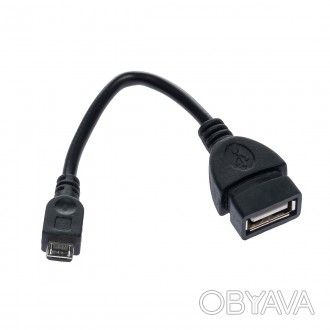 Переходник USB - micro USB черный 4755